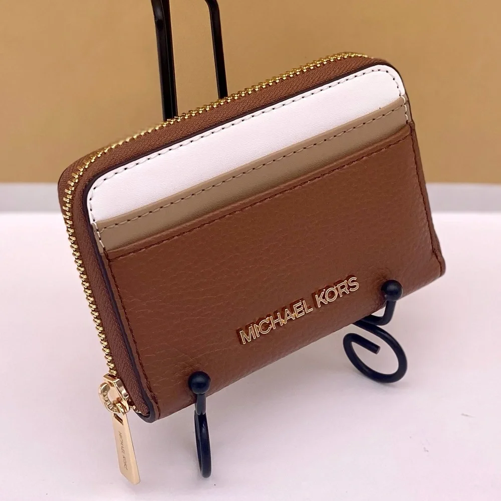 Michael Kors Jet Set Travel Card Case Zip Around Wallet Luggage